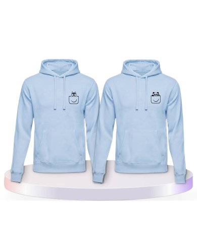 Panda und Wolf Couple Hoodies kaufen | Paarpulli