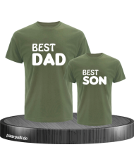 Vater und Sohn T-Shirt-Set Best Son und Best Dad