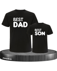 Vater und Sohn T-Shirt-Set Best Son und Best Dad
