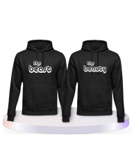 Partnerlook Hoodies mit The Beast und The Beauty | Paarpulli