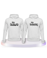 Partnerlook Hoodies mit The Beast und The Beauty | Paarpulli