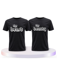 Partnerlook T-Shirts mit The Beast und The Beauty | Paarpulli