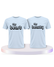 Partnerlook T-Shirts mit The Beast und The Beauty | Paarpulli