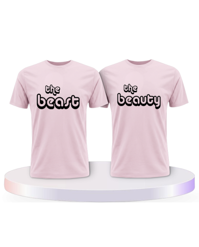 Partnerlook T-Shirts mit The Beast und The Beauty | Paarpulli