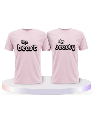 Partnerlook T-Shirts mit The Beast und The Beauty | Paarpulli
