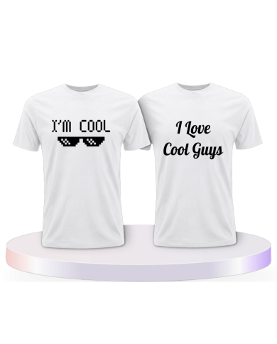 I'm Cool und I love Cool Guys Couple T-Shirts kaufen | Paarpulli