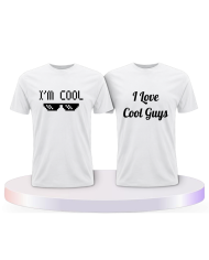 I'm Cool und I love Cool Guys Couple T-Shirts kaufen | Paarpulli