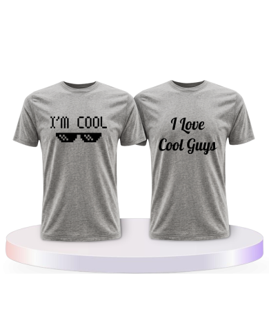 I'm Cool und I love Cool Guys Couple T-Shirts kaufen | Paarpulli