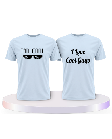 I'm Cool und I love Cool Guys Couple T-Shirts kaufen | Paarpulli