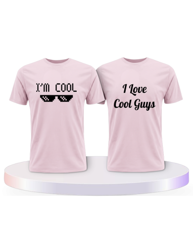 I'm Cool und I love Cool Guys Couple T-Shirts kaufen | Paarpulli