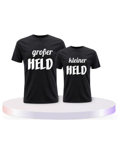 Eltern-Kind Partnerlook Großer Held kleiner Held | Paarpulli