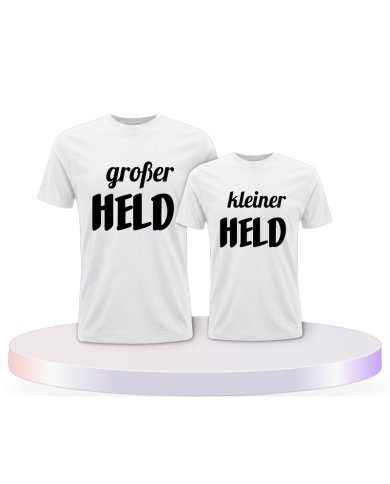Eltern-Kind Partnerlook Großer Held kleiner Held | Paarpulli