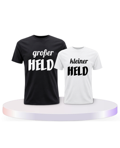 Eltern-Kind Partnerlook Großer Held kleiner Held | Paarpulli