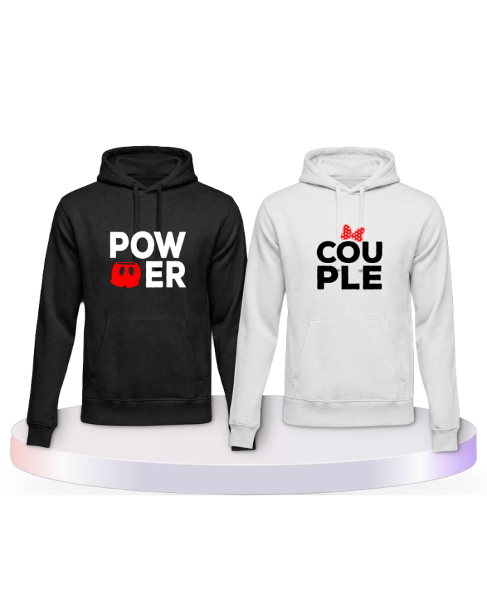 Gemeinsamer Look: Power mit extra Motiven Hoodies | Paarpulli