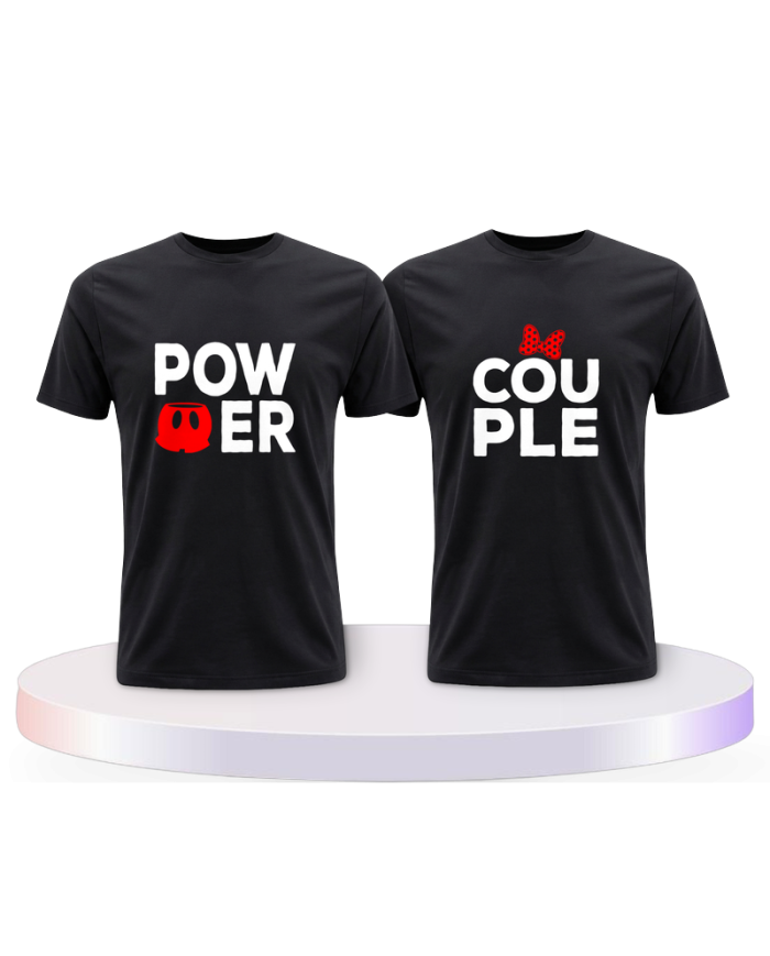 Power mit extra Motiven Pärchen T-Shirts | Paarpulli