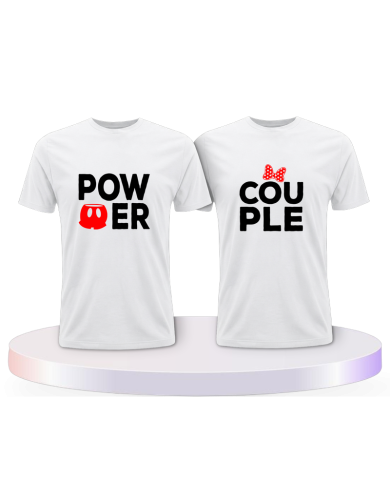 Power mit extra Motiven Pärchen T-Shirts | Paarpulli