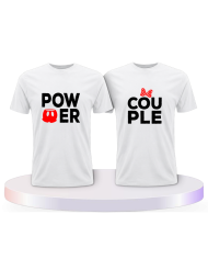 Power mit extra Motiven Pärchen T-Shirts | Paarpulli