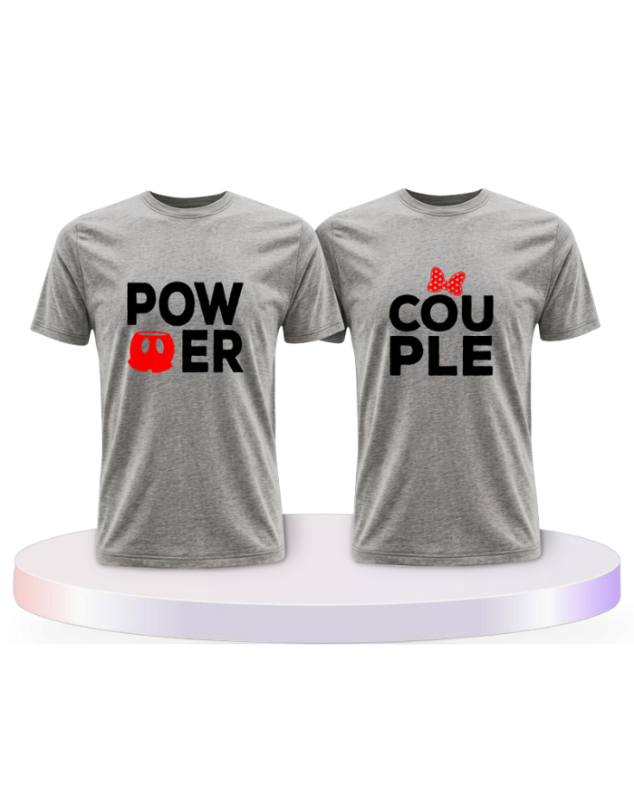 Power mit extra Motiven Pärchen T-Shirts | Paarpulli