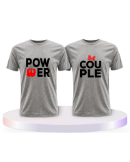Power mit extra Motiven Pärchen T-Shirts | Paarpulli