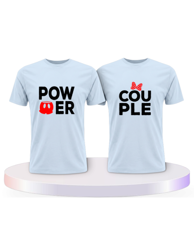 Power mit extra Motiven Pärchen T-Shirts | Paarpulli