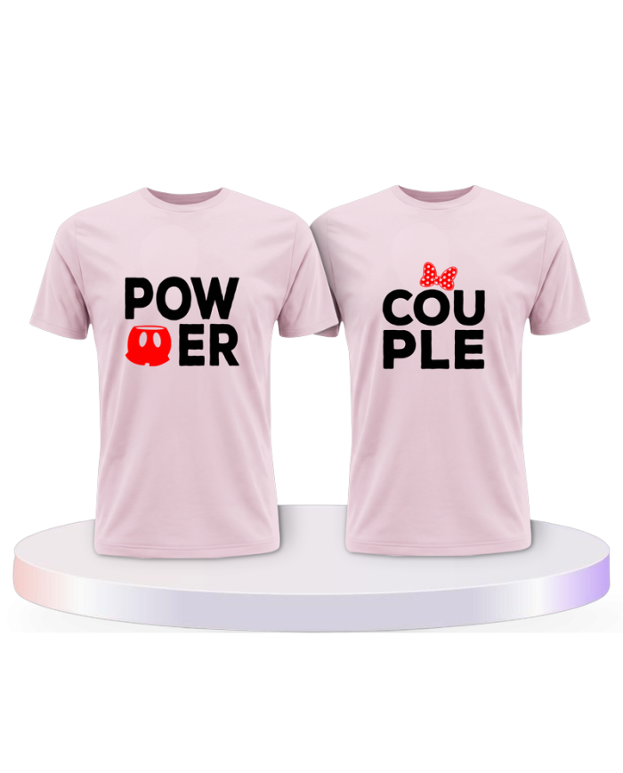 Power mit extra Motiven Pärchen T-Shirts | Paarpulli