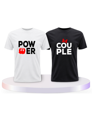 Power mit extra Motiven Pärchen T-Shirts | Paarpulli
