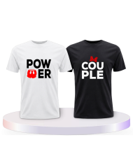 Power mit extra Motiven Pärchen T-Shirts | Paarpulli
