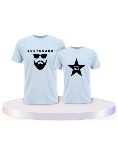 Bodyguard und Little Star Eltern-Kind T-Shirts | Paarpulli