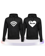 Gemeinsamer Look: Klau nicht mein WLAN Hoodies | Paarpulli