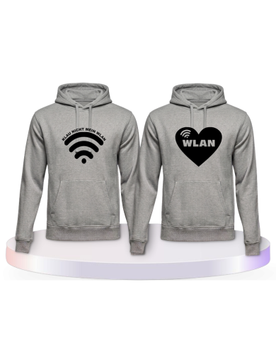 Gemeinsamer Look: Klau nicht mein WLAN Hoodies | Paarpulli
