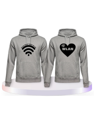 Gemeinsamer Look: Klau nicht mein WLAN Hoodies | Paarpulli