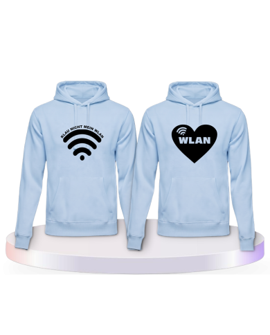 Gemeinsamer Look: Klau nicht mein WLAN Hoodies | Paarpulli