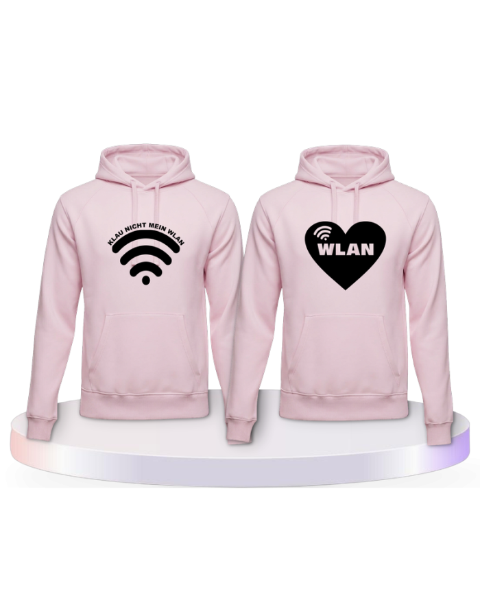 Gemeinsamer Look: Klau nicht mein WLAN Hoodies | Paarpulli