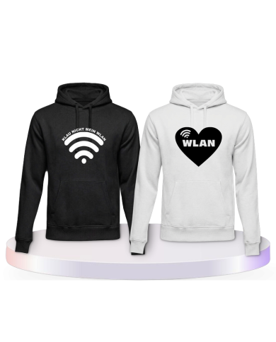 Gemeinsamer Look: Klau nicht mein WLAN Hoodies | Paarpulli