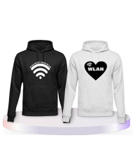 Gemeinsamer Look: Klau nicht mein WLAN Hoodies | Paarpulli