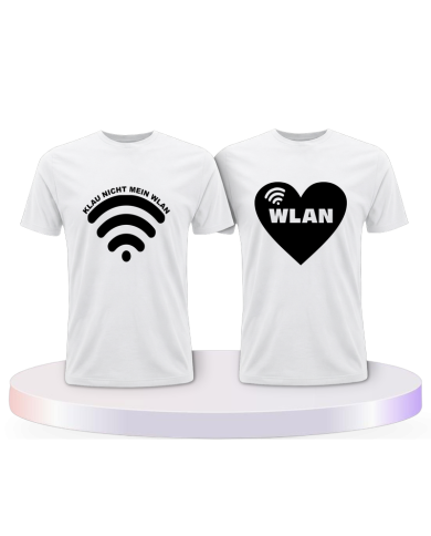 Klau nicht mein WLAN Pärchen T-Shirts | Paarpulli
