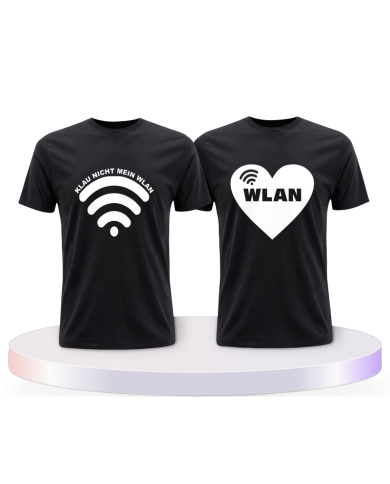 Klau nicht mein WLAN Pärchen T-Shirts | Paarpulli