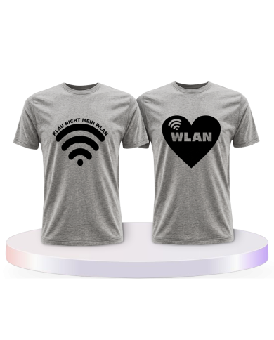 Klau nicht mein WLAN Pärchen T-Shirts | Paarpulli