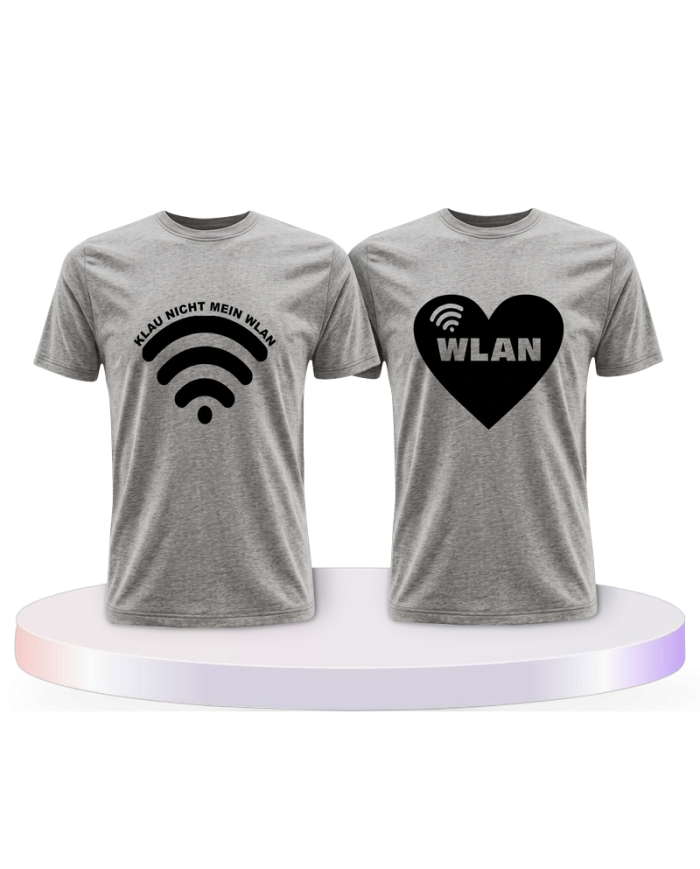 Klau nicht mein WLAN Pärchen T-Shirts | Paarpulli