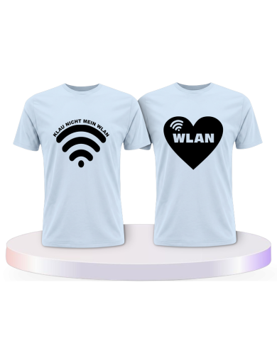 Klau nicht mein WLAN Pärchen T-Shirts | Paarpulli