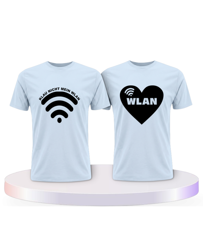 Klau nicht mein WLAN Pärchen T-Shirts | Paarpulli