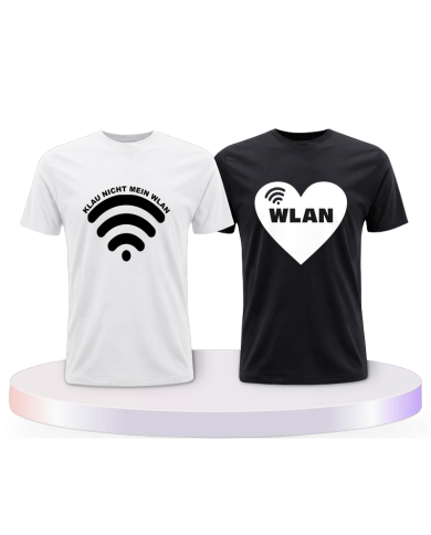 Klau nicht mein WLAN Pärchen T-Shirts | Paarpulli