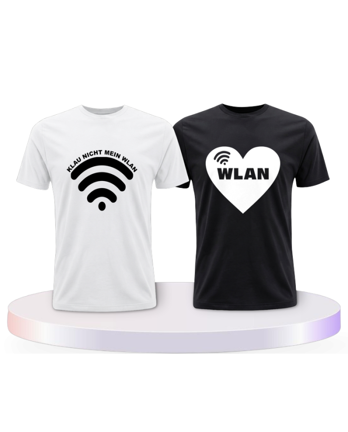 Klau nicht mein WLAN Pärchen T-Shirts | Paarpulli