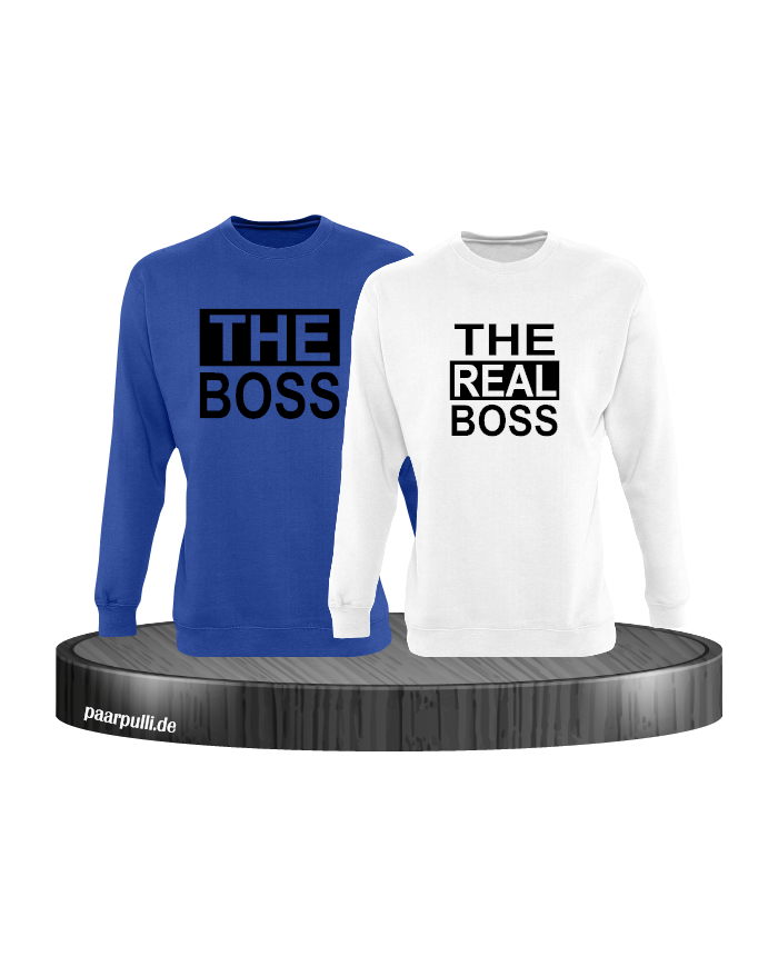 The Boss The real Boss sweatshirts partnerlook in blau-weiß