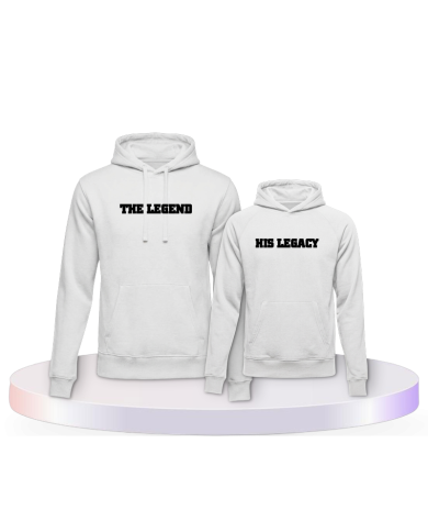 The Legend und His Legacy Vater Kind Pärchen Hoodies | Paarpulli