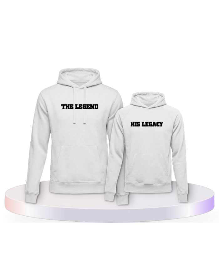 The Legend und His Legacy Vater Kind Pärchen Hoodies | Paarpulli