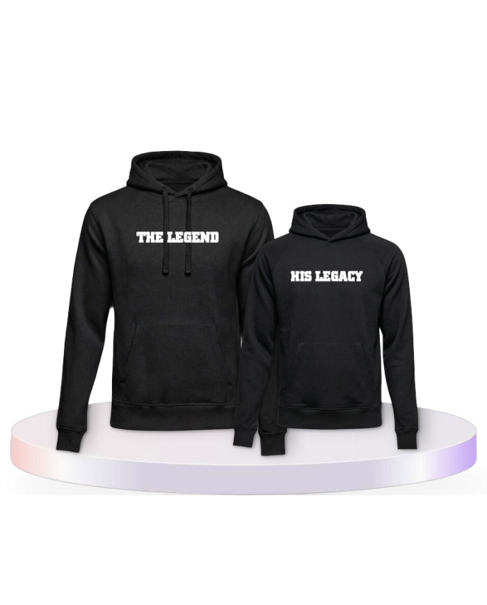 The Legend und His Legacy Vater Kind Pärchen Hoodies | Paarpulli