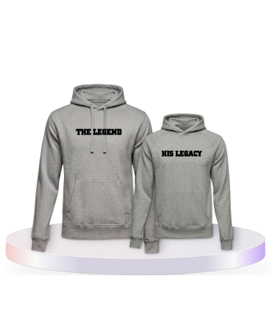 The Legend und His Legacy Vater Kind Pärchen Hoodies | Paarpulli