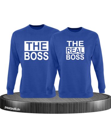 The Boss The real Boss sweatshirts partnerlook in blau