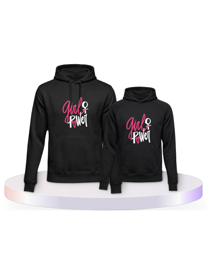 Eltern-Kind Partnerlook Girl Power | Paarpulli